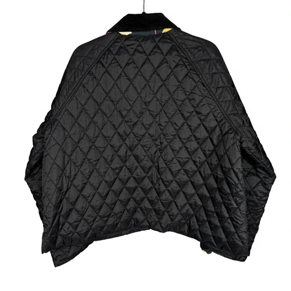 Barbour x Tuckernuck Kinsley Quilted Jacket Black Floral Lined Womens Sz 12 - Picture 8 of 16